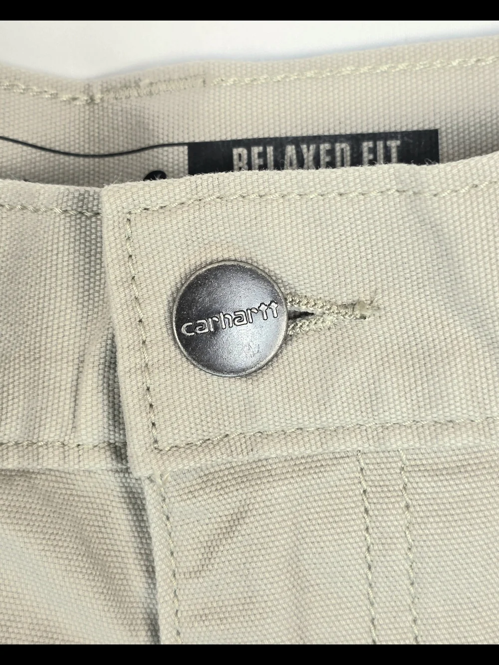 NWT Carhartt Rugged Flex Canvas Work Shorts Mens 46 Tan Relaxed Fit BS2514-M